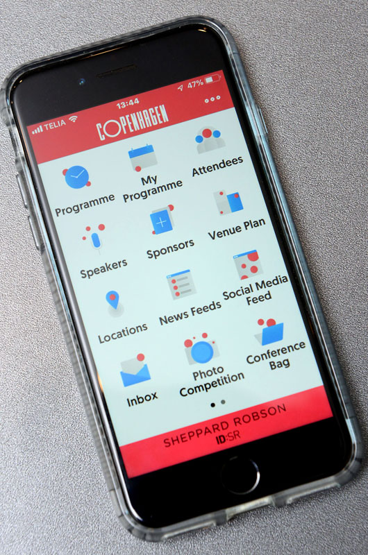 Conference app, sponsor banner
